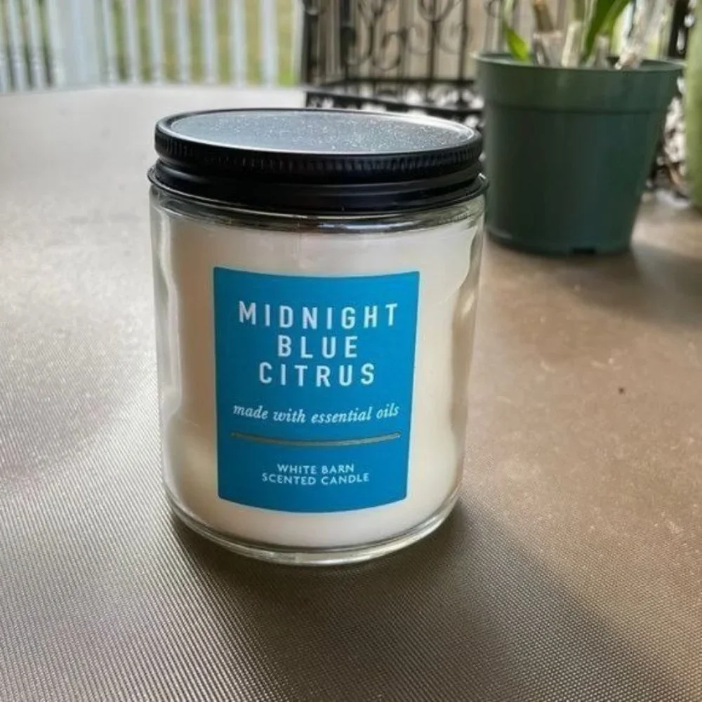 Bath & Body Works MIDNIGHT BLUE CITRUS Single Wick Candle